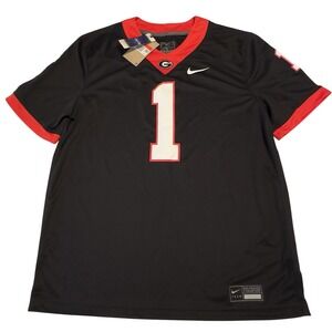 NWT Georgia Bulldogs Nike Game Football Jersey Alternate #1 Large "Tiny Flaw"‎
